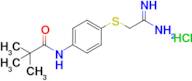 n-{4-[(carbamimidoylmethyl)sulfanyl]phenyl}-2,2-dimethylpropanamide hydrochloride