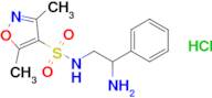 n-(2-Amino-2-phenylethyl)-3,5-dimethyl-1,2-oxazole-4-sulfonamide hydrochloride