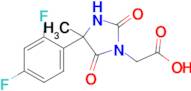 2-[4-(2,4-difluorophenyl)-4-methyl-2,5-dioxoimidazolidin-1-yl]acetic acid