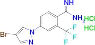 4-(4-Bromo-1h-pyrazol-1-yl)-2-(trifluoromethyl)benzene-1-carboximidamide dihydrochloride