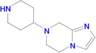 4-{5h,6h,7h,8h-imidazo[1,2-a]pyrazin-7-yl}piperidine