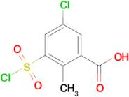 5-Chloro-3-(chlorosulfonyl)-2-methylbenzoic acid