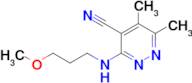 3-[(3-methoxypropyl)amino]-5,6-dimethylpyridazine-4-carbonitrile