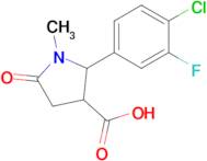 2-(4-Chloro-3-fluorophenyl)-1-methyl-5-oxopyrrolidine-3-carboxylic acid