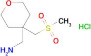 [4-(methanesulfonylmethyl)oxan-4-yl]methanamine hydrochloride