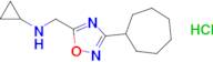 n-[(3-cycloheptyl-1,2,4-oxadiazol-5-yl)methyl]cyclopropanamine hydrochloride