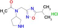 n-{[5-(propan-2-yl)-1,2,4-oxadiazol-3-yl]methyl}-n-(pyrrolidin-3-yl)acetamide hydrochloride