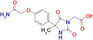 2-{4-[4-(carbamoylmethoxy)phenyl]-4-methyl-2,5-dioxoimidazolidin-1-yl}acetic acid