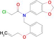 n-(1,3-Dioxaindan-5-yl)-2-chloro-n-{[2-(prop-2-en-1-yloxy)phenyl]methyl}acetamide