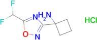 1-[5-(difluoromethyl)-1,2,4-oxadiazol-3-yl]cyclobutan-1-amine hydrochloride