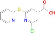 2-Chloro-6-(pyridin-2-ylsulfanyl)pyridine-4-carboxylic acid