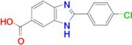 2-(4-chlorophenyl)-1H-1,3-benzodiazole-6-carboxylic acid