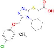 2-{[5-(4-chloro-2-methylphenoxymethyl)-4-cyclohexyl-4h-1,2,4-triazol-3-yl]sulfanyl}acetic acid