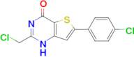 2-(chloromethyl)-6-(4-chlorophenyl)-1H,4H-thieno[3,2-d]pyrimidin-4-one