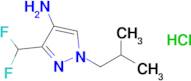 3-(Difluoromethyl)-1-(2-methylpropyl)-1h-pyrazol-4-amine hydrochloride