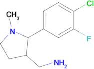 [2-(4-chloro-3-fluorophenyl)-1-methylpyrrolidin-3-yl]methanamine