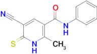 5-cyano-2-methyl-N-phenyl-6-sulfanylidene-1,6-dihydropyridine-3-carboxamide