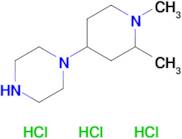 1-(1,2-Dimethylpiperidin-4-yl)piperazine trihydrochloride