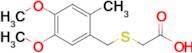 2-{[(4,5-dimethoxy-2-methylphenyl)methyl]sulfanyl}acetic acid