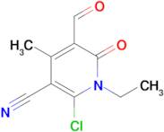 2-Chloro-1-ethyl-5-formyl-4-methyl-6-oxo-1,6-dihydropyridine-3-carbonitrile