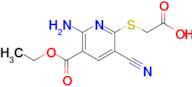 2-{[6-amino-3-cyano-5-(ethoxycarbonyl)pyridin-2-yl]sulfanyl}acetic acid