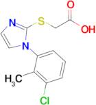 2-{[1-(3-chloro-2-methylphenyl)-1h-imidazol-2-yl]sulfanyl}acetic acid