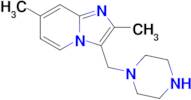 1-({2,7-dimethylimidazo[1,2-a]pyridin-3-yl}methyl)piperazine