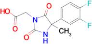 2-[4-(3,4-difluorophenyl)-4-methyl-2,5-dioxoimidazolidin-1-yl]acetic acid