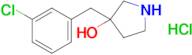 3-[(3-chlorophenyl)methyl]pyrrolidin-3-ol hydrochloride