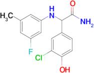 2-(3-Chloro-4-hydroxyphenyl)-2-[(3-fluoro-5-methylphenyl)amino]acetamide