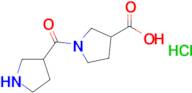 1-(Pyrrolidine-3-carbonyl)pyrrolidine-3-carboxylic acid hydrochloride