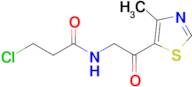 3-Chloro-n-[2-(4-methyl-1,3-thiazol-5-yl)-2-oxoethyl]propanamide