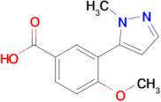 4-Methoxy-3-(1-methyl-1h-pyrazol-5-yl)benzoic acid