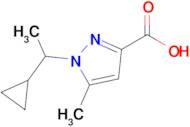 1-(1-Cyclopropylethyl)-5-methyl-1h-pyrazole-3-carboxylic acid