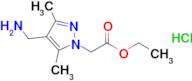 Ethyl 2-[4-(aminomethyl)-3,5-dimethyl-1h-pyrazol-1-yl]acetate hydrochloride