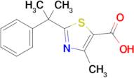 4-Methyl-2-(2-phenylpropan-2-yl)-1,3-thiazole-5-carboxylic acid