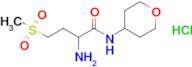 2-Amino-4-methanesulfonyl-n-(oxan-4-yl)butanamide hydrochloride