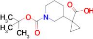 1-{1-[(tert-Butoxy)carbonyl]piperidin-3-yl}cyclopropane-1-carboxylic acid