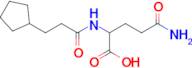 4-Carbamoyl-2-(3-cyclopentylpropanamido)butanoic acid