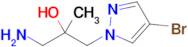 1-Amino-3-(4-bromo-1h-pyrazol-1-yl)-2-methylpropan-2-ol