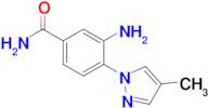 3-Amino-4-(4-methyl-1h-pyrazol-1-yl)benzamide