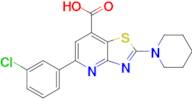 5-(3-Chlorophenyl)-2-(piperidin-1-yl)-[1,3]thiazolo[4,5-b]pyridine-7-carboxylic acid