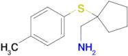 {1-[(4-methylphenyl)sulfanyl]cyclopentyl}methanamine