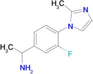 1-[3-fluoro-4-(2-methyl-1h-imidazol-1-yl)phenyl]ethan-1-amine