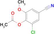 2-Chloro-4-cyano-6-methoxyphenyl acetate