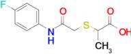 2-({[(4-fluorophenyl)carbamoyl]methyl}sulfanyl)propanoic acid