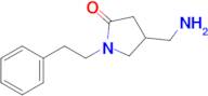 4-(Aminomethyl)-1-(2-phenylethyl)pyrrolidin-2-one