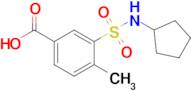 3-(Cyclopentylsulfamoyl)-4-methylbenzoic acid