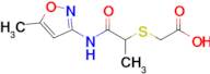 2-({1-[(5-methyl-1,2-oxazol-3-yl)carbamoyl]ethyl}sulfanyl)acetic acid