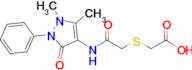 2-({[(1,5-dimethyl-3-oxo-2-phenyl-2,3-dihydro-1h-pyrazol-4-yl)carbamoyl]methyl}sulfanyl)acetic acid